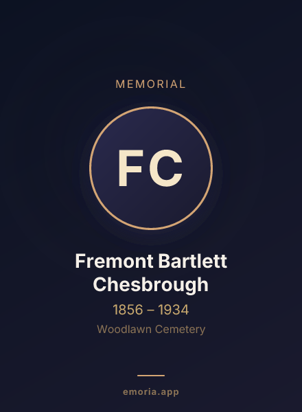 Memorial portrait of Fremont Bartlett Chesbrough