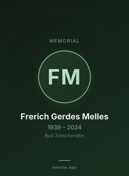 Memorial portrait of Frerich Gerdes Melles