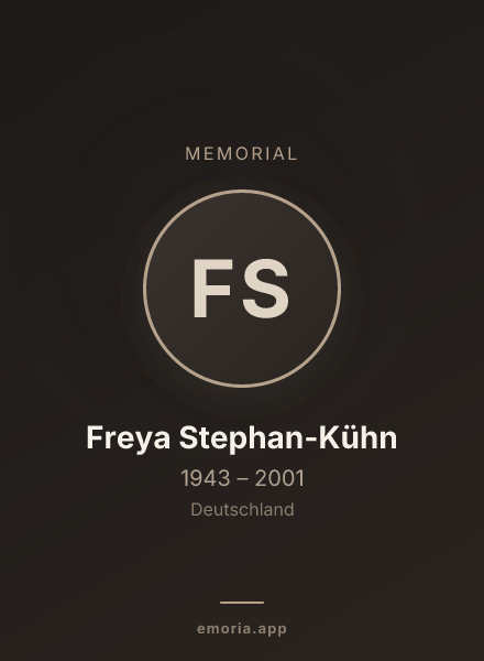 Memorial portrait of Freya Stephan-Kühn
