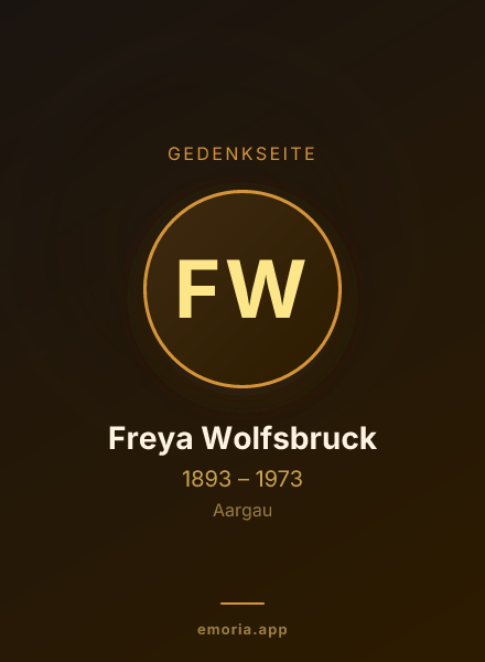 Gedenkportrait von Freya Wolfsbruck