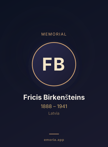 Memorial portrait of Fricis Birkenšteins