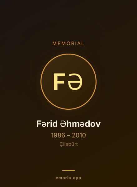 Memorial portrait of Fərid Əhmədov