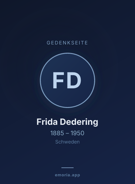 Gedenkportrait von Frida Dedering