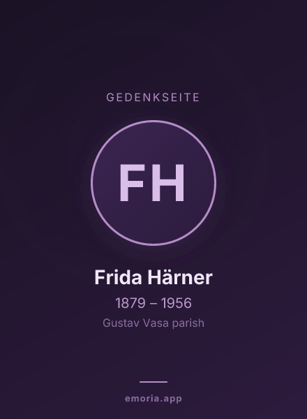 Gedenkportrait von Frida Härner
