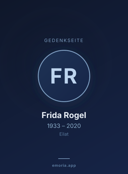 Gedenkportrait von Frida Rogel