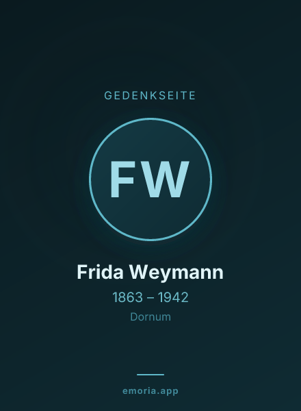 Gedenkportrait von Frida Weymann