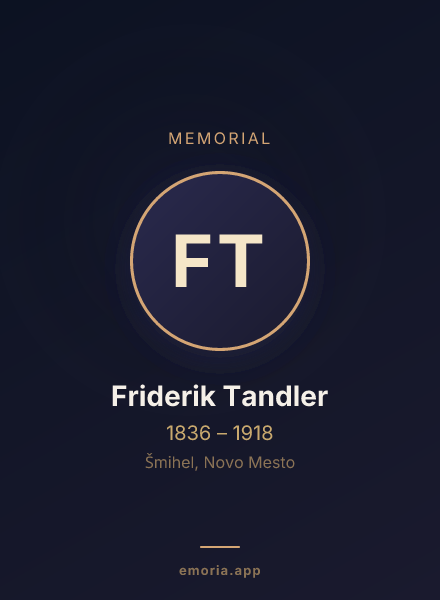 Memorial portrait of Friderik Tandler