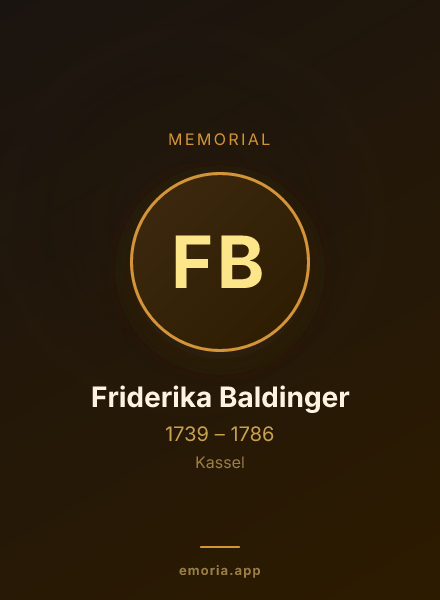 Memorial portrait of Friderika Baldinger