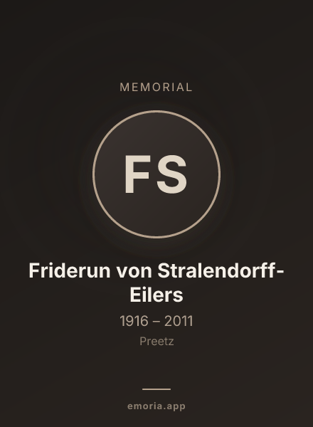 Memorial portrait of Friderun von Stralendorff-Eilers