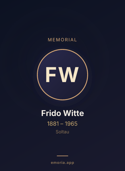 Memorial portrait of Frido Witte