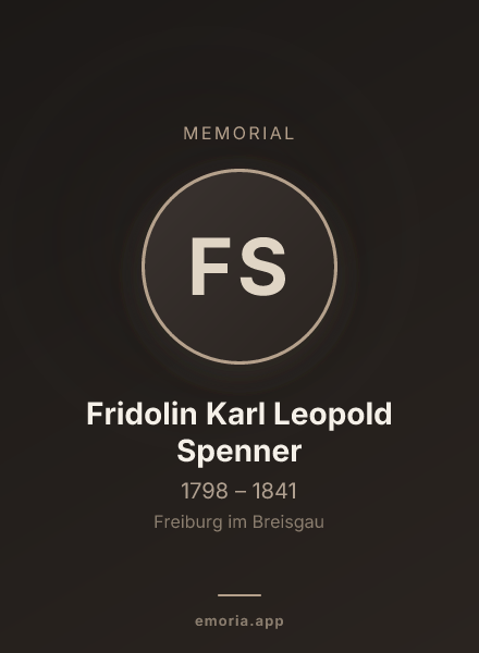 Memorial portrait of Fridolin Karl Leopold Spenner