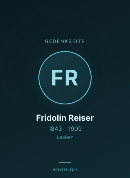 Gedenkportrait von Fridolin Reiser