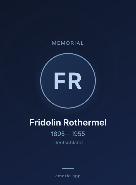 Memorial portrait of Fridolin Rothermel