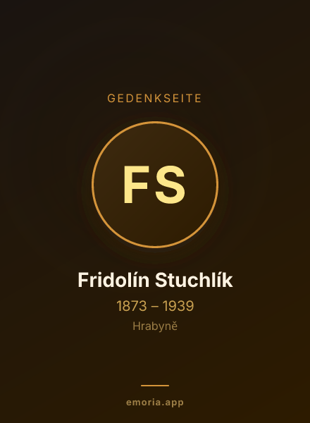 Gedenkportrait von Fridolín Stuchlík