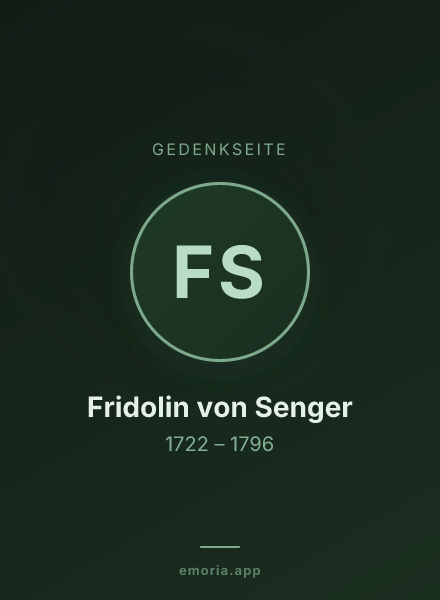 Gedenkportrait von Fridolin von Senger