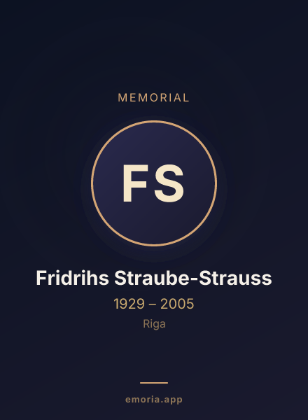 Memorial portrait of Fridrihs Straube-Strauss