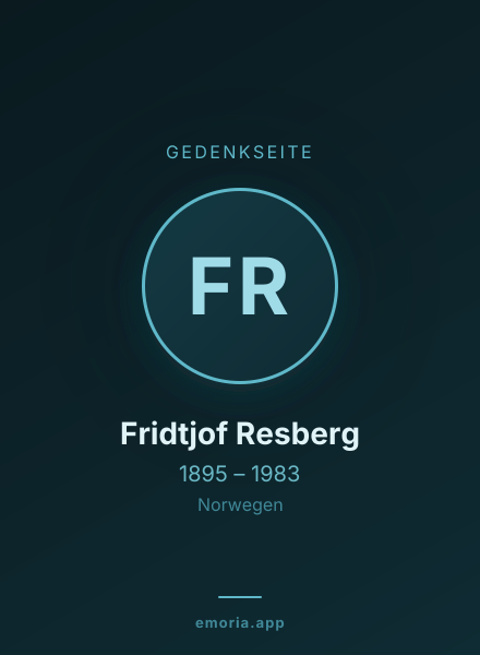 Gedenkportrait von Fridtjof Resberg