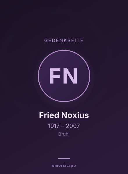 Gedenkportrait von Fried Noxius