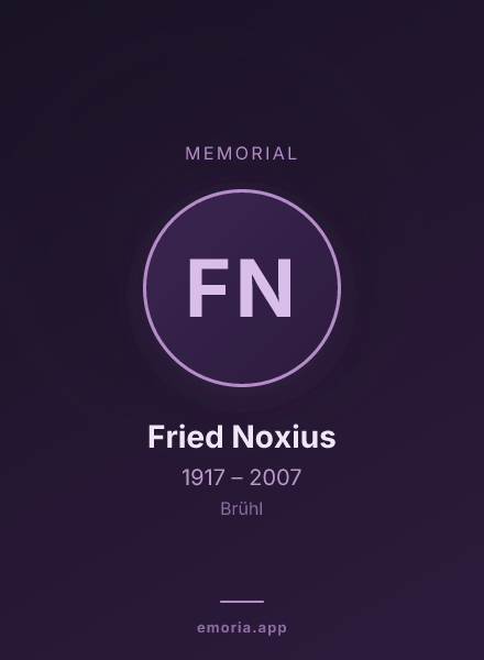 Memorial portrait of Fried Noxius
