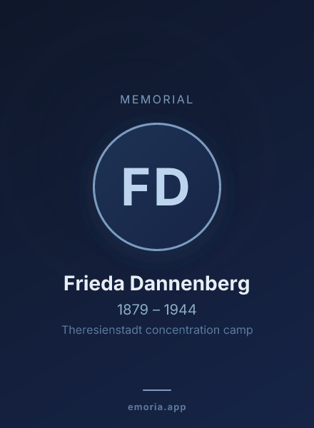 Memorial portrait of Frieda Dannenberg