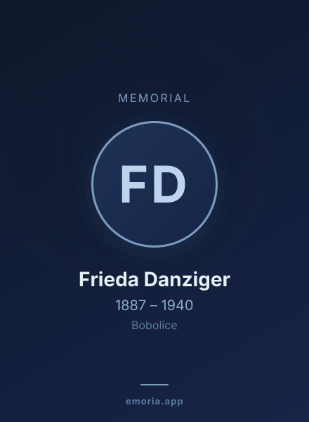 Memorial portrait of Frieda Danziger