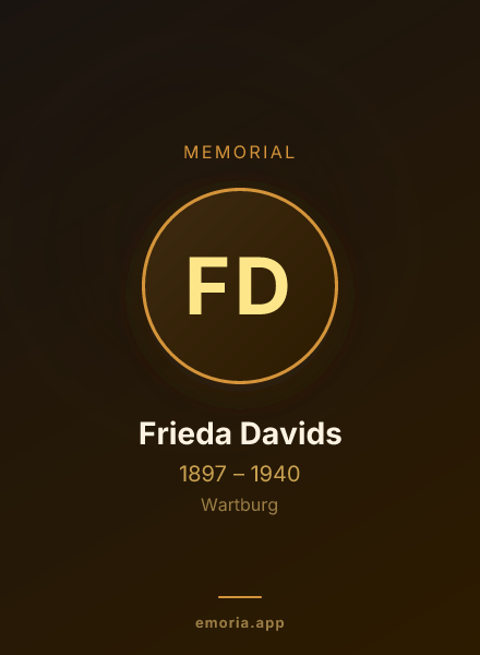Memorial portrait of Frieda Davids