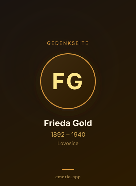 Gedenkportrait von Frieda Gold