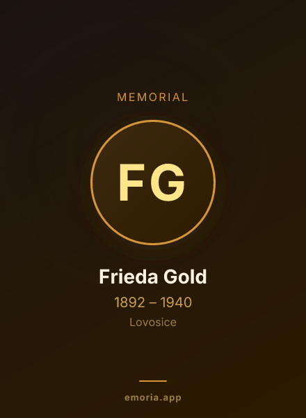 Memorial portrait of Frieda Gold