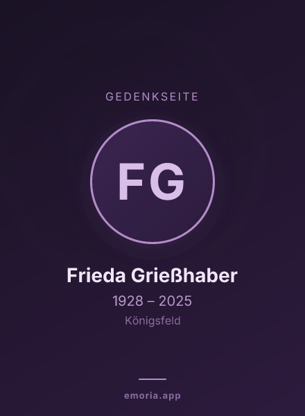 Gedenkportrait von Frieda Grießhaber