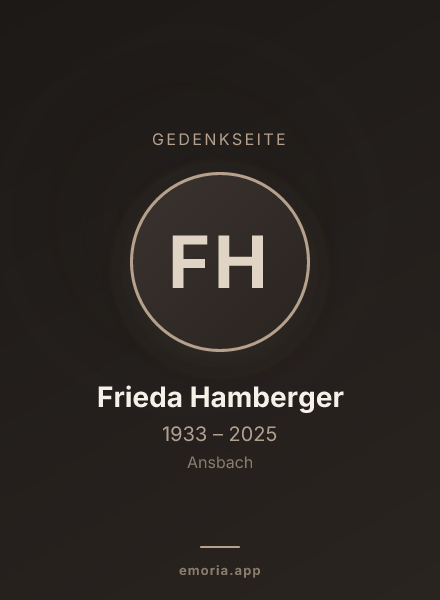 Gedenkportrait von Frieda Hamberger
