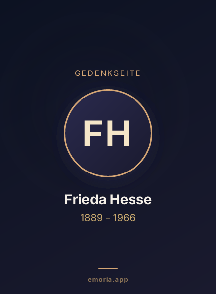 Gedenkportrait von Frieda Hesse