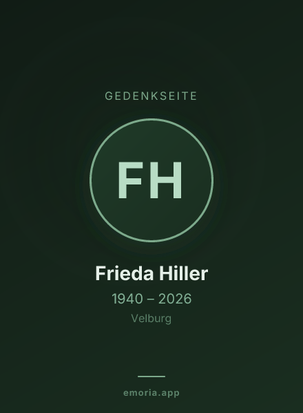 Gedenkportrait von Frieda Hiller