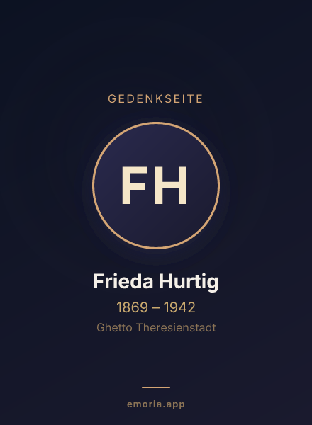 Gedenkportrait von Frieda Hurtig