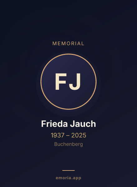 Memorial portrait of Frieda Jauch