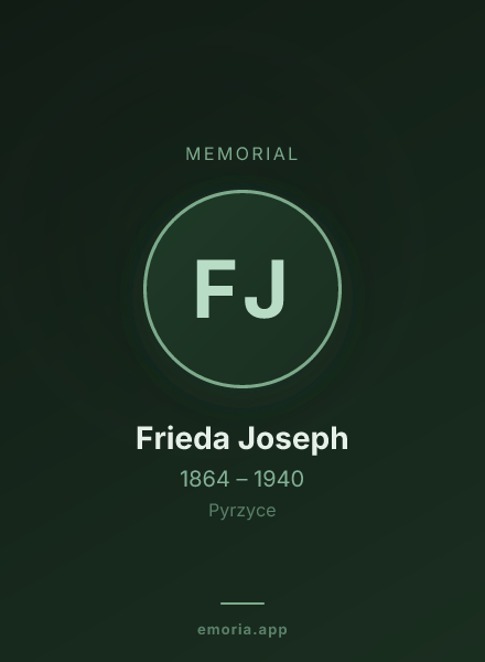 Memorial portrait of Frieda Joseph