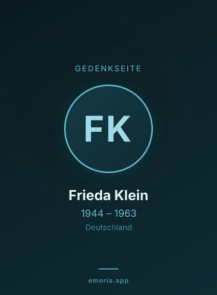 Gedenkportrait von Frieda Klein