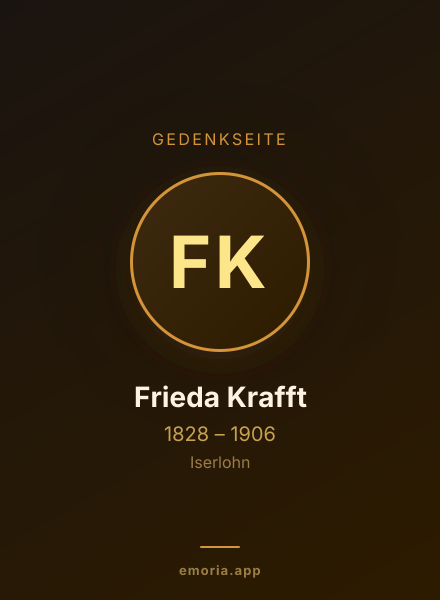 Gedenkportrait von Frieda Krafft