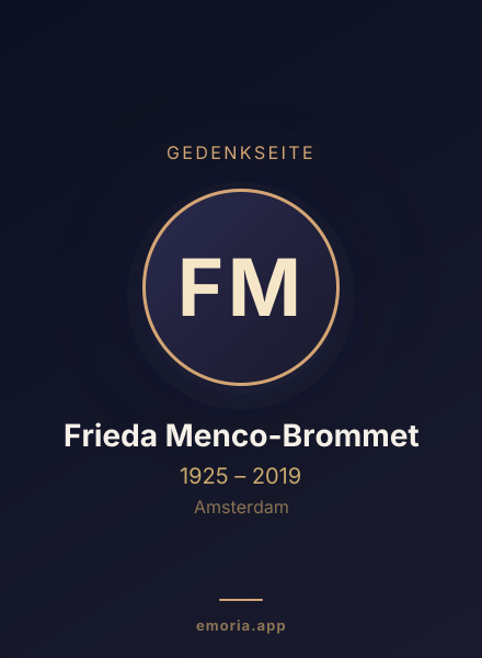 Gedenkportrait von Frieda Menco-Brommet