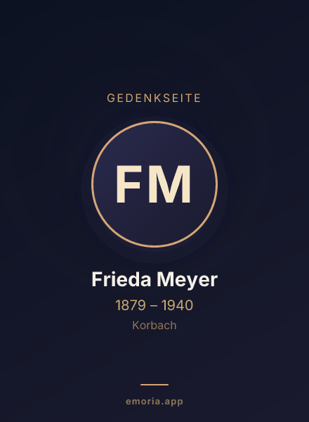 Gedenkportrait von Frieda Meyer