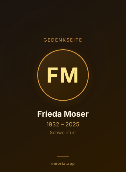 Gedenkportrait von Frieda Moser