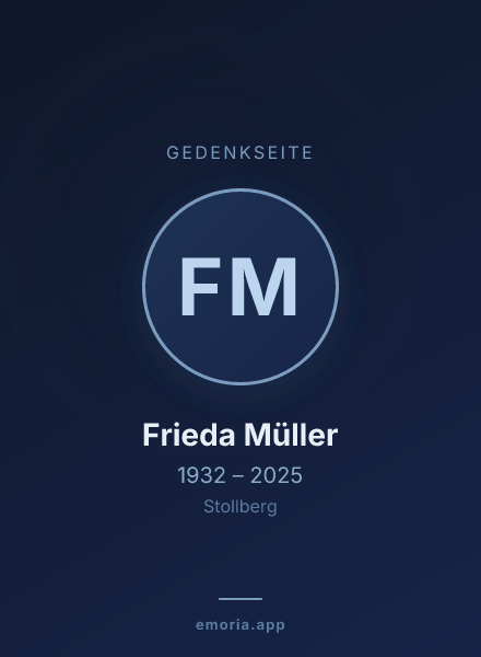 Gedenkportrait von Frieda Müller