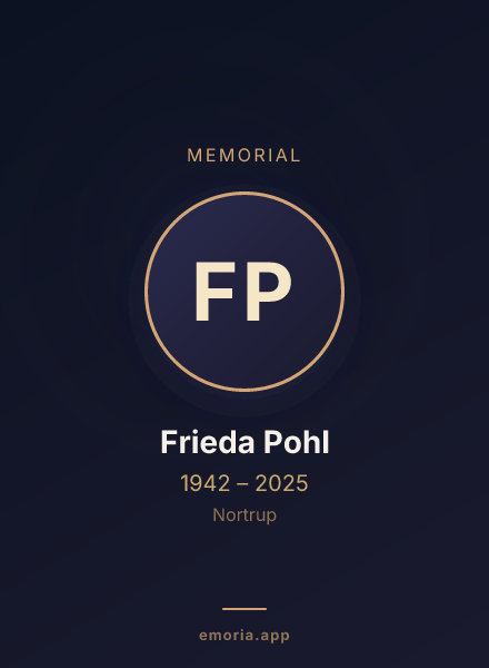 Memorial portrait of Frieda Pohl