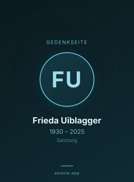 Gedenkportrait von Frieda Uiblagger