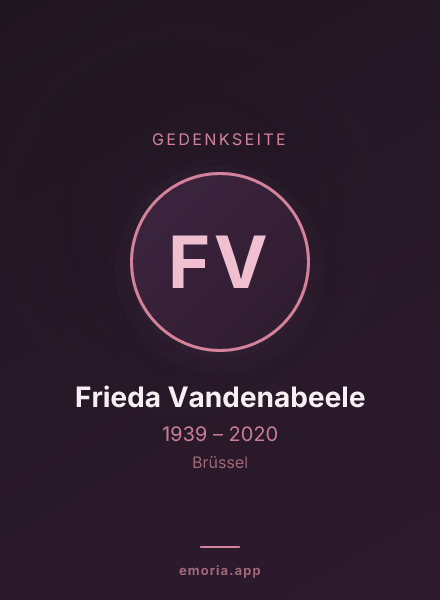 Gedenkportrait von Frieda Vandenabeele