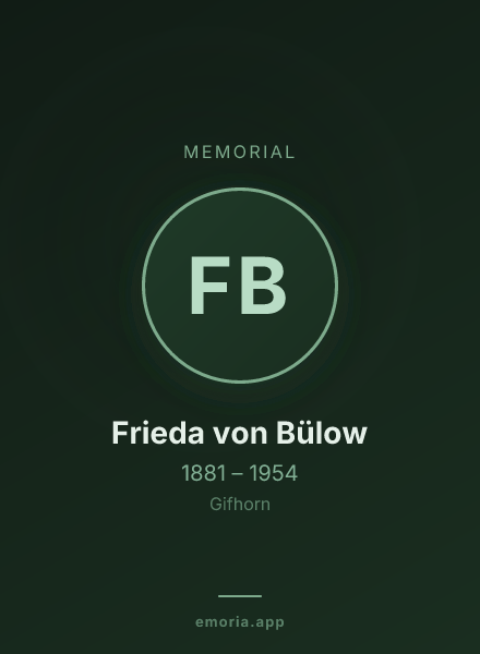 Memorial portrait of Frieda von Bülow