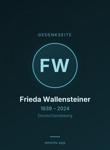 Gedenkportrait von Frieda Wallensteiner