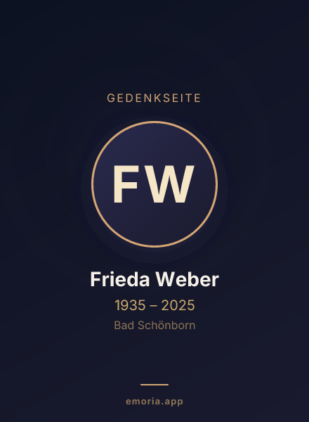 Gedenkportrait von Frieda Weber