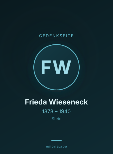 Gedenkportrait von Frieda Wieseneck