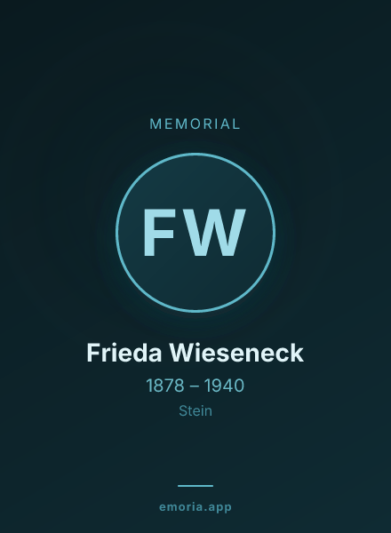 Memorial portrait of Frieda Wieseneck