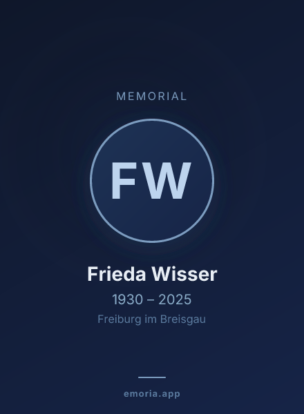 Memorial portrait of Frieda Wisser